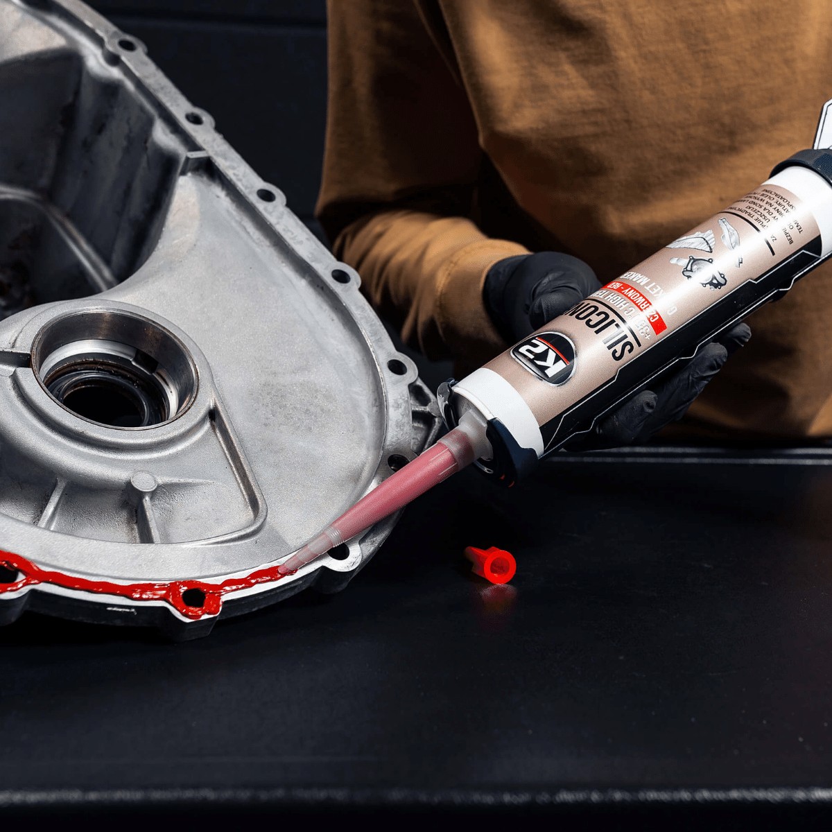 K2 SILIKON CZERWONY +350°C 300 G - obrazek 5