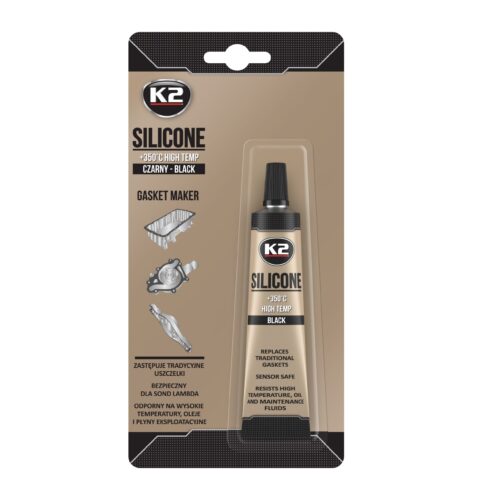 K2 SILIKON CZARNY BLISTER +350°C 21g