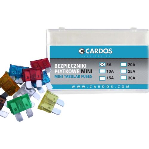 CARDOS BEZPIECZNIKI PŁYTKOWE mini 5A 100SZT PLASTIC BOX