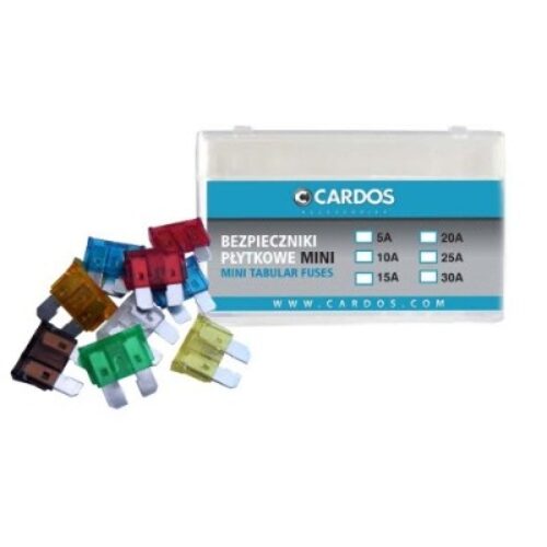 CARDOS BEZPIECZNIKI PŁYTKOWE 30A 100SZT PLASTIC BOX