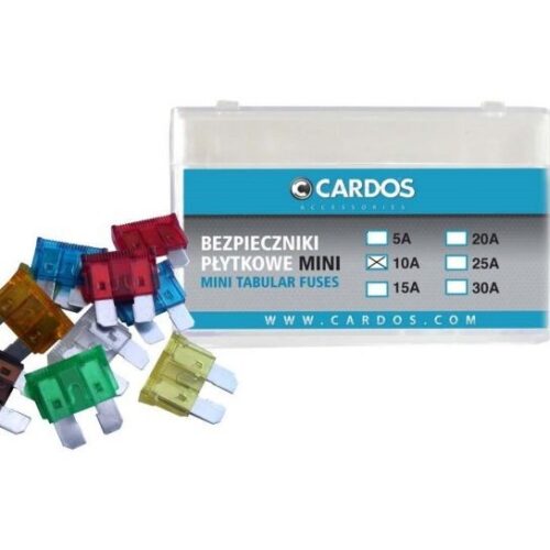 CARDOS BEZPIECZNIKI PŁYTKOWE mini 10A 100SZT PLASTIC BOX