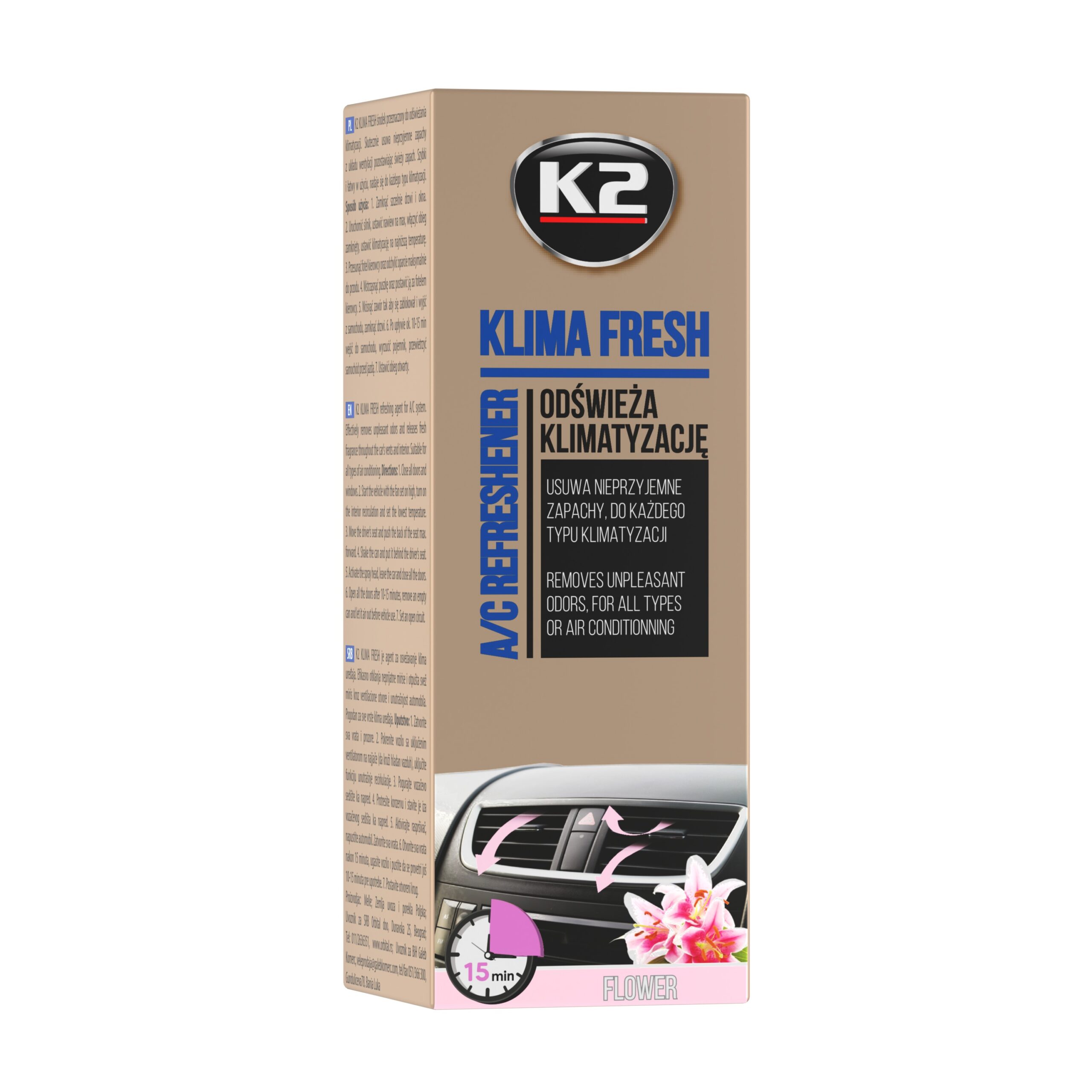 K2 KLIMA FRESH FLOWER 150ml - obrazek 3