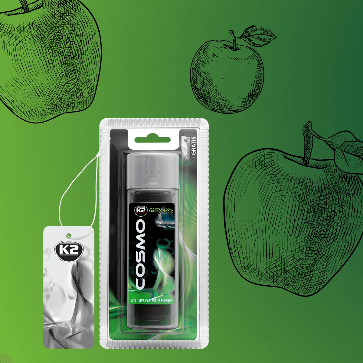 K2 COSMO GREEN APPLE 50 ML - obrazek 3