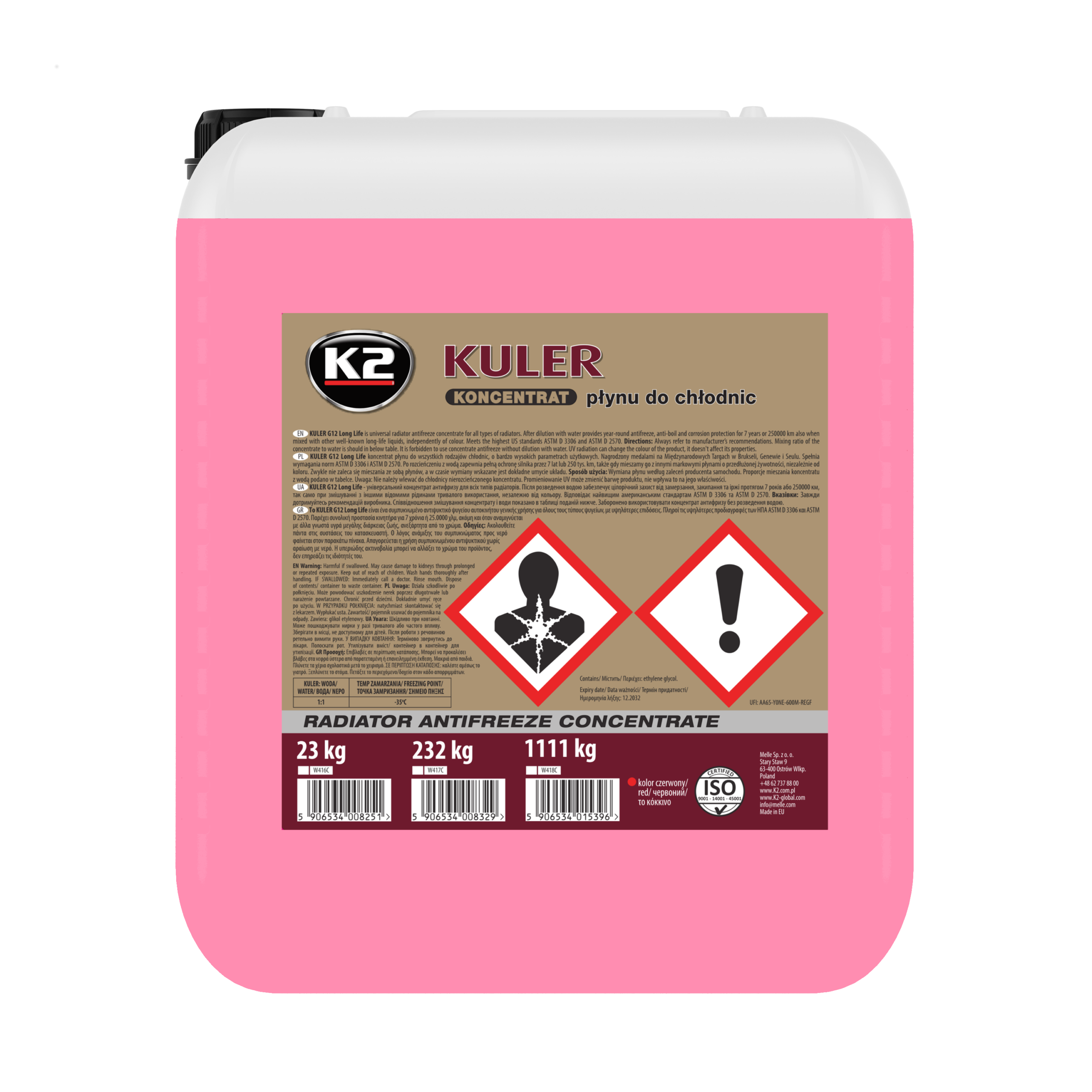 K2 KULER KONCENTRAT CZERWONY 23kg