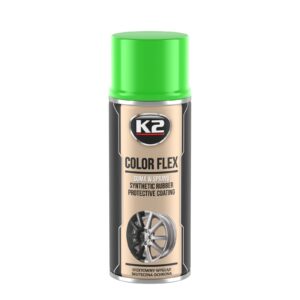 K2 COLOR FLEX JASNY ZIELONY GUMA SPRAY DO TYMCZASOWEJ ZMIANY KOLORU FELG,AUTA, PLASTIKU 400 ML