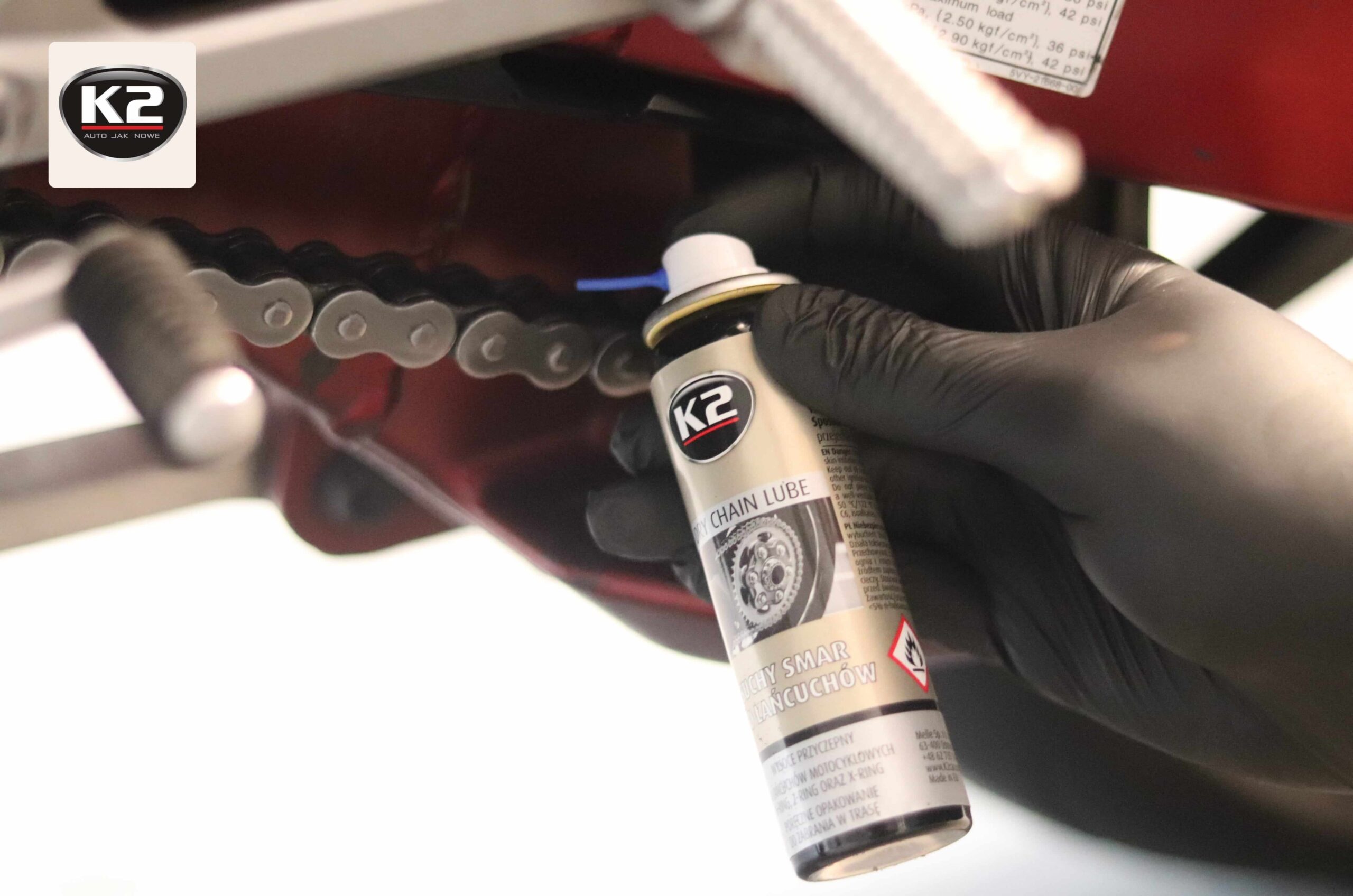 K2 SUCHY SMAR DO ŁAŃCUCHÓW 75 ML - obrazek 3